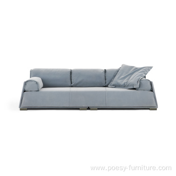 High end factory Italian full genuine leather sofa